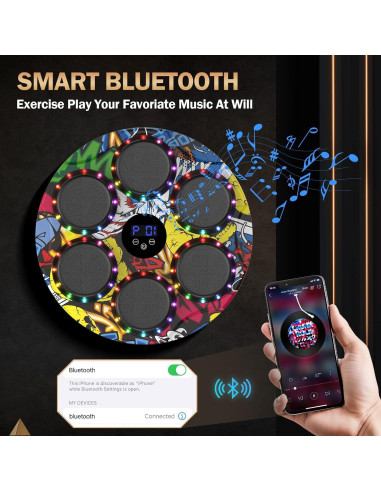 Máquina de Boxeo Musical Markton con Guantes y Bluetooth