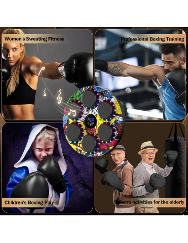 Máquina de Boxeo Musical Markton con Guantes y Bluetooth