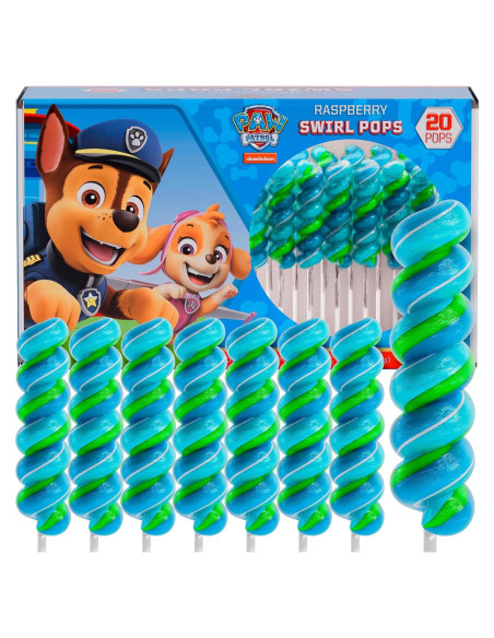 Chupetines Swirl Paw Patrol 20pk - Dulces Temáticos para Fiestas Chupetines Swirl Paw Patrol 20pk - Dulces Temáticos para Fiestas
