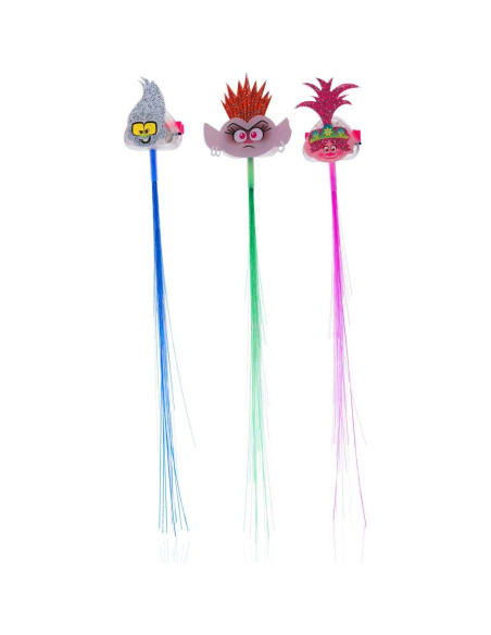 Extensiones de Cabello de Fibra Óptica Trolls Wow! Stuff 3 Pack Extensiones de Cabello de Fibra Óptica Trolls Wow! Stuff 3 Pack