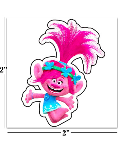 Paquete de 72 Tatuajes Temporales de Trolls Crenstone 5.08 cm