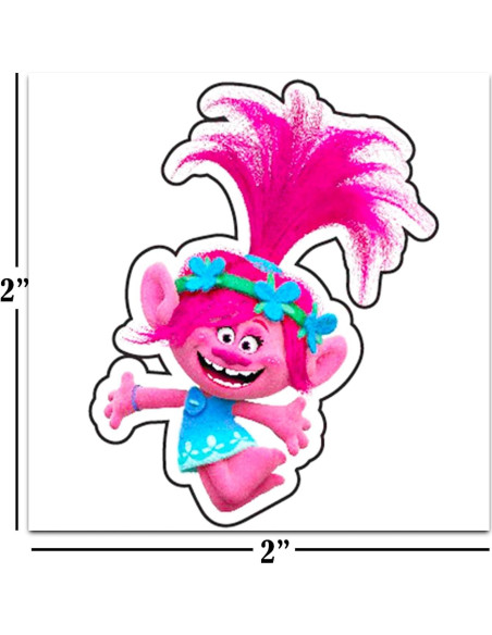 Paquete de 72 Tatuajes Temporales de Trolls Crenstone 5.08 cm Paquete de 72 Tatuajes Temporales de Trolls Crenstone 5.08 cm