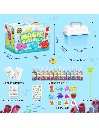 Kit de Juguete Hada de Agua LITTCO con 12 Geles y Moldes