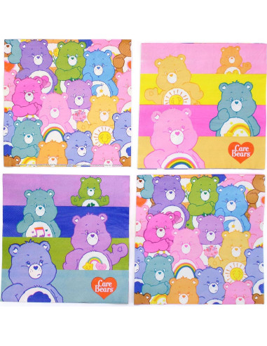 Servilletas de Almuerzo Care Bears - Paquete de 16 Coloridas 3 Capas