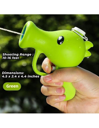 Pistola de Agua Peashooter Dyharnsty para Niños - 3-4.9m