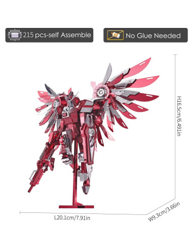 Puzzle 3D de Metal Piececool Mecha Alas Rugientes 215 Pcs