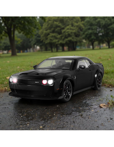 Coche de Juguete Hellcat SRT Metal Fundido con Sonido y Luz