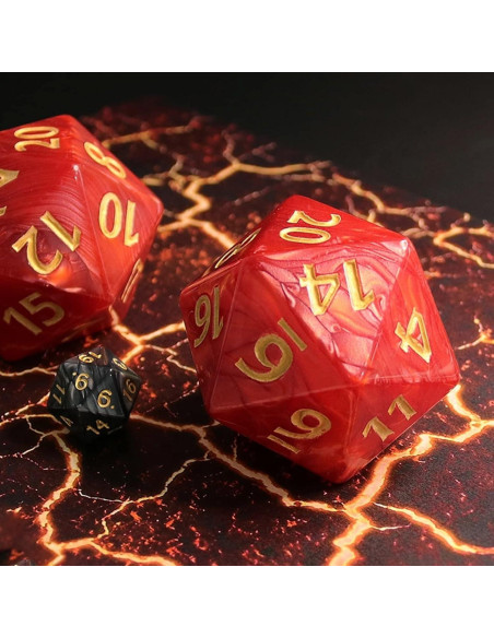 Dado D20 Gigante 55mm Acrílico Rojo para Dungeons y Dragons Dado D20 Gigante 55mm Acrílico Rojo para Dungeons y Dragons