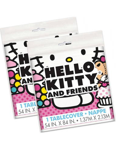 Manteles Plásticos Rectangulares Hello Kitty - Paquete de 2