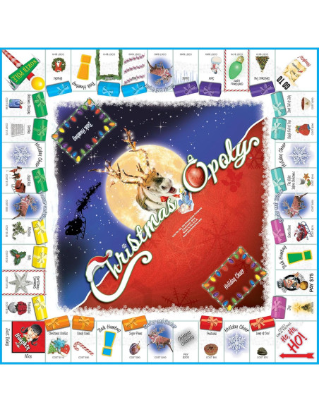 Juego de Mesa Navidad-opoly Tarde para el cielo para 2-6 Jugadores Juego de Mesa Navidad-opoly Tarde para el cielo para 2-6 Jugadores