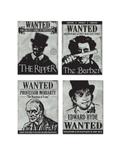 Carteles de Se Busca Sherlock Holmes Beistle 4 Pack