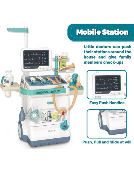 Kit de Doctor POFJOEQ 26 Piezas - Juguete Médico para Niños Kit de Doctor POFJOEQ 26 Piezas - Juguete Médico para Niños