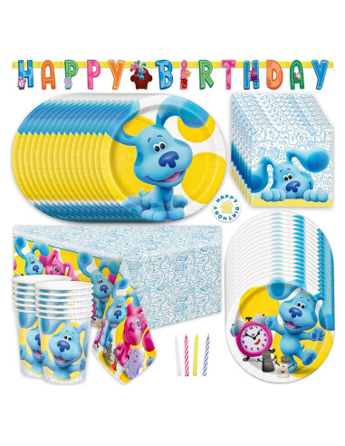 Kit de Decoración de Cumpleaños Blues Clues para 16 Invitados