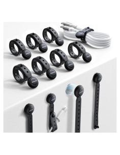 Cables Magnéticos JOYROOM 12 Piezas Silicona Negra