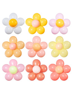 27 Set Globos de Flores Margarita Chengu 25.4 cm Multicolor