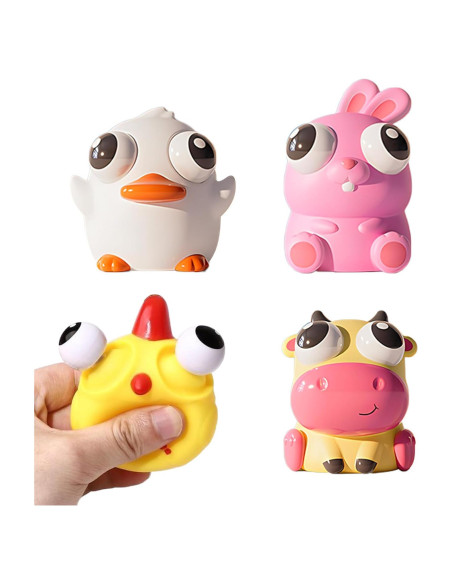 4 Juguetes Antiestrés Niulife Animales Kawaii 7.1 cm 4 Juguetes Antiestrés Niulife Animales Kawaii 7.1 cm