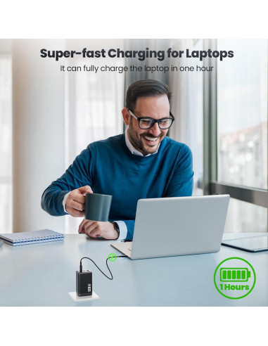 Cargador USB C 128W Dongguan Plegable 3 Puertos Rápido