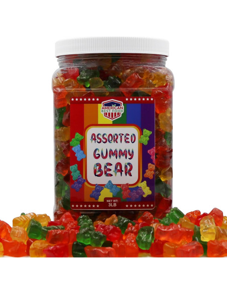 Frasco de Ositos de Goma Arcoíris 6 Colores American Best Food 1.36 kg Frasco de Ositos de Goma Arcoíris 6 Colores American Best Food 1.36 kg