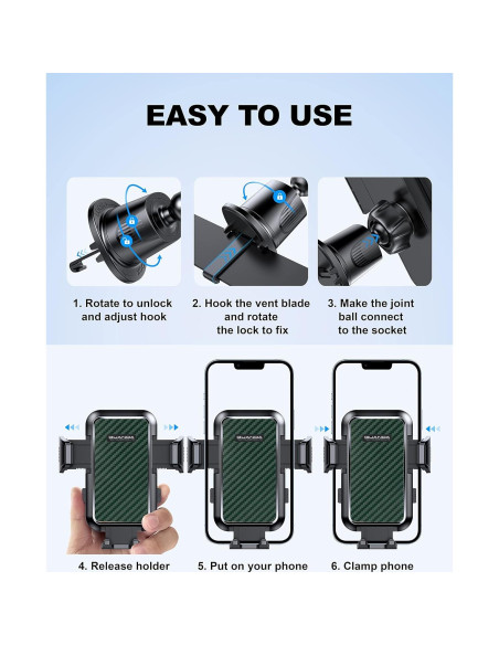 Soporte para Teléfono Guanda 2025 Ajustable 360 Auto Soporte para Teléfono Guanda 2025 Ajustable 360 Auto