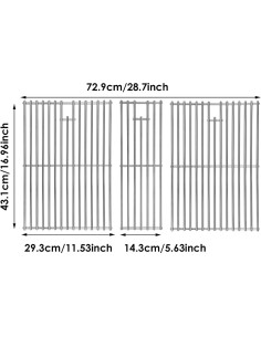 Rejilla de Parrilla Uniflasy para Nexgrill 720-0882A 5 Quemadores 2