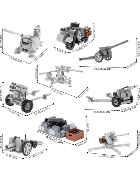 Juego de Bloques de Construcción Militar MOOXI 710PCS WWII Juego de Bloques de Construcción Militar MOOXI 710PCS WWII