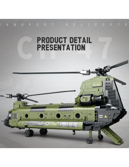 Kit de Construcción Helicóptero CH-47 Feleph 1622 Piezas Kit de Construcción Helicóptero CH-47 Feleph 1622 Piezas