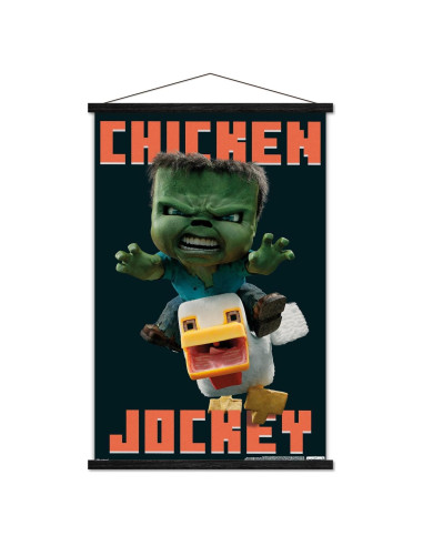 Póster de Pared Minecraft Jockey de Pollo Allposters 56.8x86.4cm