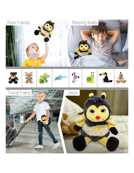 Animal de Peluche Abeja Sentada DolliBu 18 cm Suave Animal de Peluche Abeja Sentada DolliBu 18 cm Suave