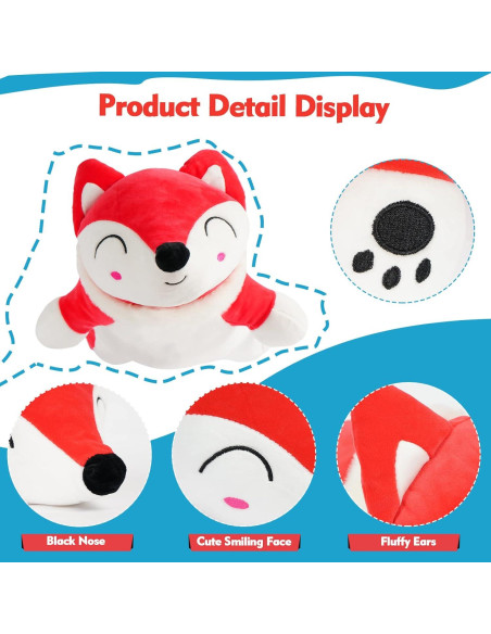 Almohadón de Peluche Zorro Rojo NXNYNZ 90cm Suave Kawaii Almohadón de Peluche Zorro Rojo NXNYNZ 90cm Suave Kawaii