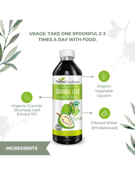 Extracto de Hoja de Graviola Herbal Goodness 15X 12x355ml Extracto de Hoja de Graviola Herbal Goodness 15X 12x355ml