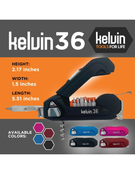 Kelvin Tools - Multi-herramienta Kelvin 36 con 36 funciones Kelvin Tools - Multi-herramienta Kelvin 36 con 36 funciones
