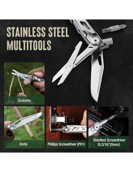 Cuchillo Multitool 12-en-1 Mossy Oak Acero Inoxidable Cuchillo Multitool 12-en-1 Mossy Oak Acero Inoxidable