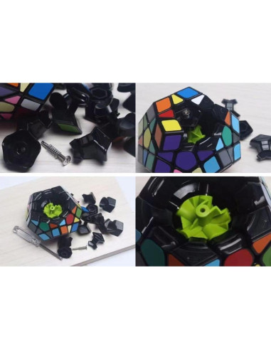 Cubo Velocista Megaminx 3x3 Qiheng Dodecaédrico Colorido