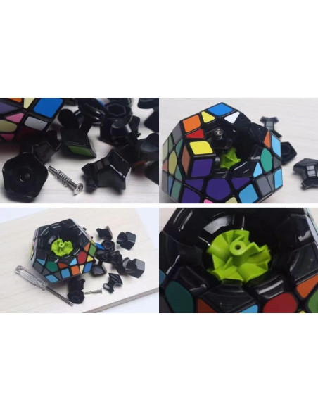 Cubo Velocista Megaminx 3x3 Qiheng Dodecaédrico Colorido Cubo Velocista Megaminx 3x3 Qiheng Dodecaédrico Colorido