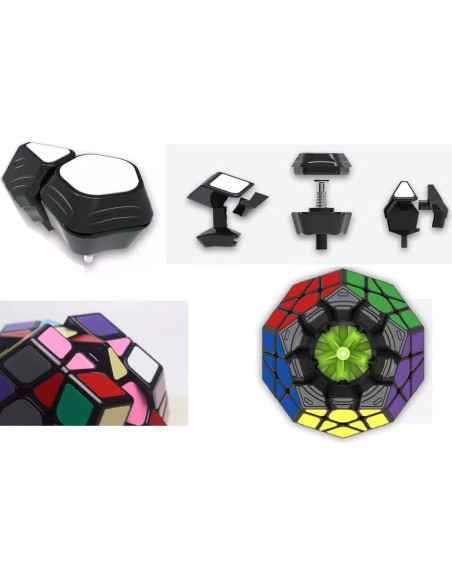 Cubo Velocista Megaminx 3x3 Qiheng Dodecaédrico Colorido Cubo Velocista Megaminx 3x3 Qiheng Dodecaédrico Colorido