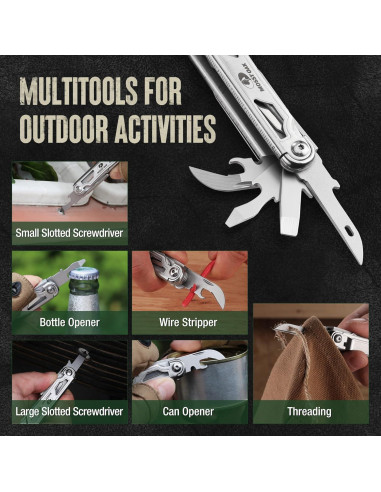 Cuchillo Multitool 12-en-1 Mossy Oak Acero Inoxidable