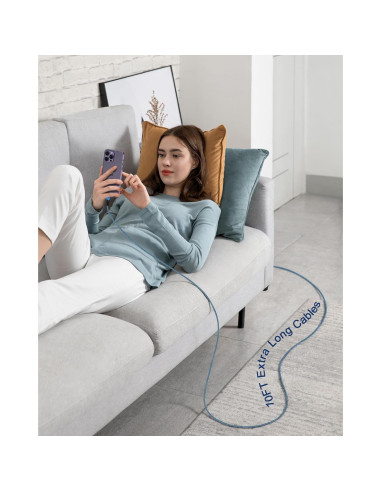 Cable de carga rápida 3m USB-C a Lightning Ocbuo - 2Pack