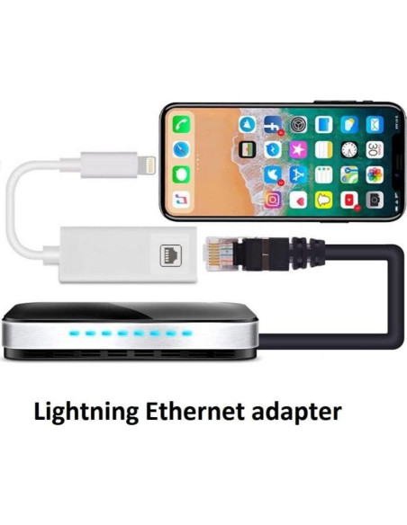 Adaptador Lightning a Ethernet DESOFICON RJ45 100Mbps Adaptador Lightning a Ethernet DESOFICON RJ45 100Mbps