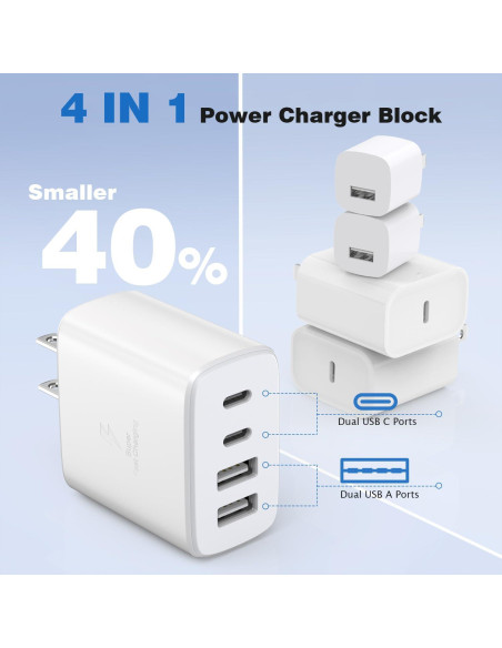 Cargador Rápido 40W 2-Pack USB C para iPhone 16 Cargador Rápido 40W 2-Pack USB C para iPhone 16