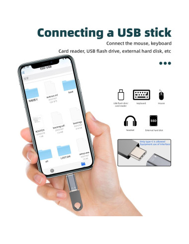 Adaptador OTG USB-C a Lightning WASRUYI 2Pack Carga y Sincronización