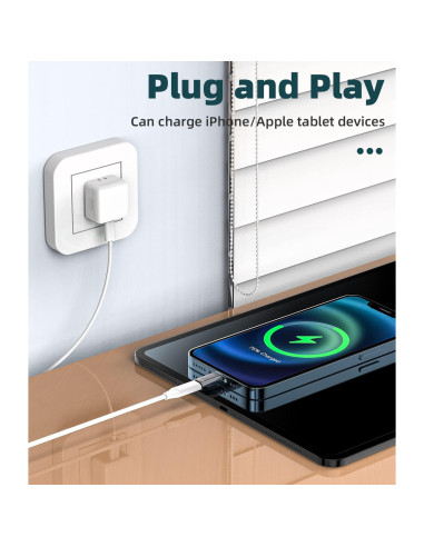 Adaptador OTG USB-C a Lightning WASRUYI 2Pack Carga y Sincronización