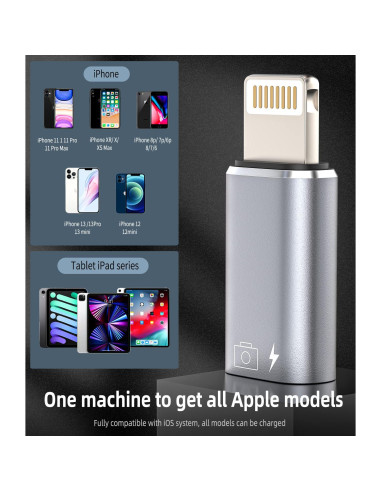 Adaptador OTG USB-C a Lightning WASRUYI 2Pack Carga y Sincronización