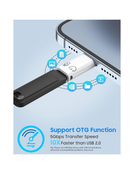 Adaptador de Audio MoKo USB C a Lightning para iPhone y iPad Adaptador de Audio MoKo USB C a Lightning para iPhone y iPad