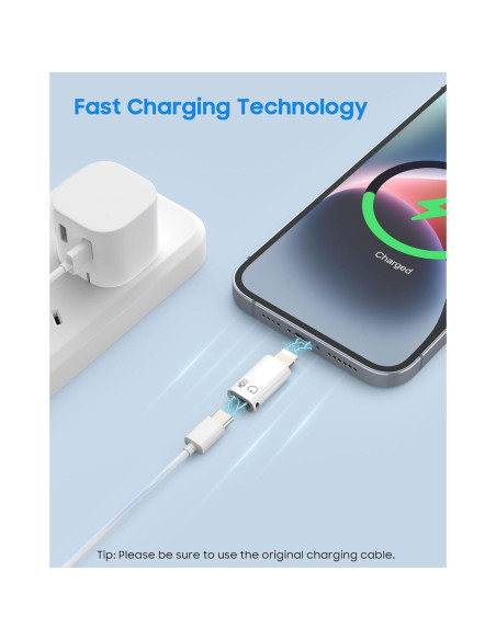 Adaptador de Audio MoKo USB C a Lightning para iPhone y iPad Adaptador de Audio MoKo USB C a Lightning para iPhone y iPad