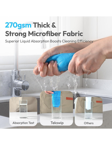Paños de limpieza de microfibra Tekswip 30x30cm, paquete de 12 Paños de limpieza de microfibra Tekswip 30x30cm, paquete de 12