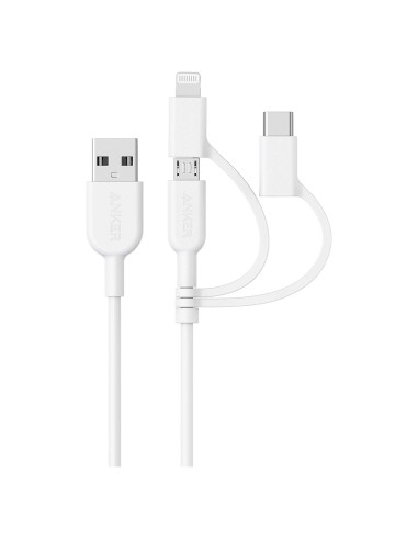 Cable Anker PowerLine II 3-en-1 USB-C, Lightning y Micro USB