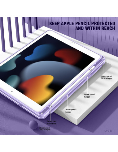 Funda para iPad 10.2" ToaPoia con Soporte para Lápiz