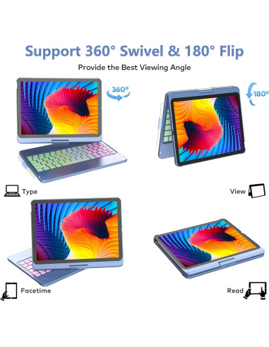 Funda con teclado HOTLIFE para iPad Pro 11" y Air 10.9