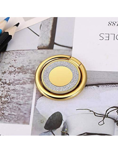 Soporte para anillo de teléfono móvil LLK Oro 360 ajustable