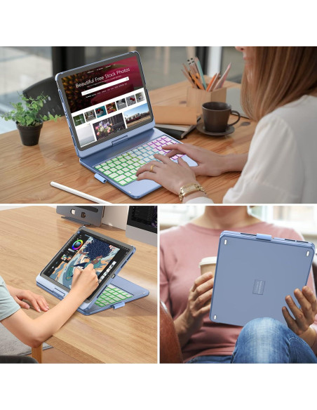 Funda con teclado HOTLIFE para iPad Pro 11" y Air 10.9 Funda con teclado HOTLIFE para iPad Pro 11" y Air 10.9